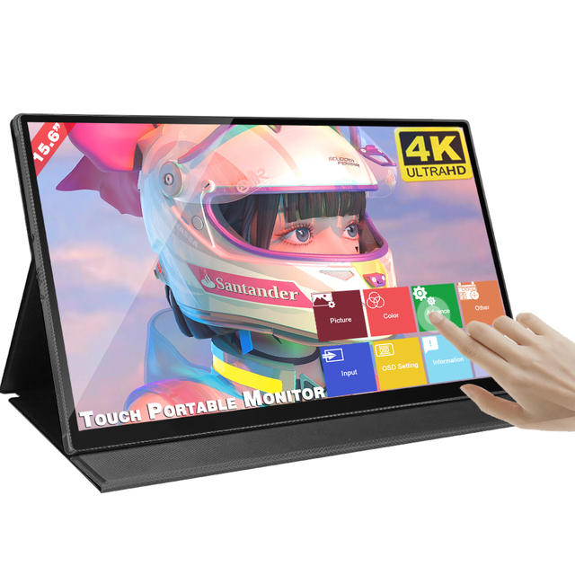 For Computer Inch Full Hd Factory Price 4k High Resolution 15.6 Portable Mini Touch Screen Monitor Screen Gamer Fhd Game Display