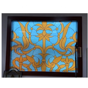 Vente d'usine, prix bas, inserts décoratifs en verre teinté pour porte d'entrée, pour hôtel et villa, design moderne - Product Image 4