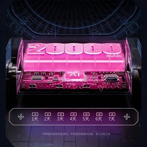 Ventilateur portable à batterie 21V DC, moteur 1200mA 2000mA, longue autonomie, utilisation en extérieur, camping, bureau - Product Image 2