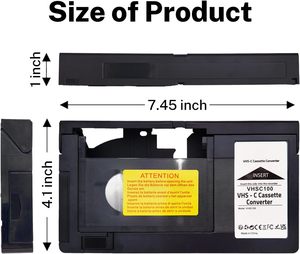 Adaptateur de <span class=keywords><strong>cassette</strong></span> <span class=keywords><strong>vidéo</strong></span> VHS-C HQ VHS-C motorisé vers adaptateur de <span class=keywords><strong>cassette</strong></span> VHS NON compatible avec les cassettes 8mm/MiniDV/Hi8 - Product Image 3
