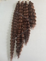 Cheveux de Tressage au Crochet, Vague Profonde Synthétique de 24 Pouces, 150 Grammes, Style Boho Plage, Attaches en Vrac, Vague Océanique