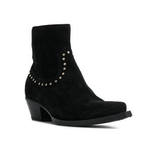 Chaussures de <span class=keywords><strong>luxe</strong></span> en <span class=keywords><strong>daim</strong></span> pour hommes, bottes à rivets européennes et américaines, bottes pointues givrées pour hommes, chaussures habillées tendance - Product Image 6