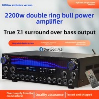 Premium Edition 2200W Profesyonel Ultra Yüksek Güçlü 7.1 Kanal AV-8000SW Metal HiFi Ses Ev Sinema Sistemi Alıcısı Amfisi