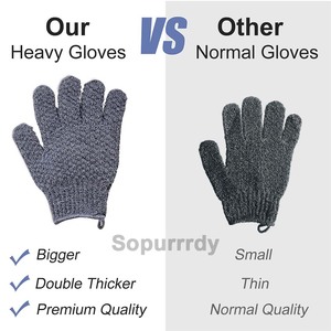 Gants de bain personnalisés avec logo - Gants exfoliants en nylon doux pour le nettoyage complet du corps, souples, durables, ajustement élastique, faciles à nettoyer - Product Image 3
