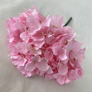 Venta caliente flores de boda rosa claro seda Artificial Color Rosa Dalia Rosa Hortensia para la decoración del evento de la boda del hogar - Product Image 5