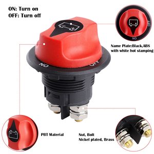 Interruttore <span class=keywords><strong>Staccabatteria</strong></span> DC 12V-72V per Auto, Sezionatore di Potenza Rotativo da 300A per Imbarcazioni Marine, Interruttore di Arresto Batteria per Auto - Product Image 2