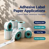 Papier d'étiquettes autocollantes pour imprimantes à codes-barres, rouleaux imperméables de qualité alimentaire, vente en gros directe d'usine OEM, fournisseur chinois
