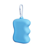 Pochette à friandises pour animaux de compagnie réutilisable avec logo personnalisé, porte-clés, étui en silicone pour friandises pour chien, petite pochette à friandises pour chien avec poignée