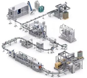 Nouveau Plein Automatique 12000CPH 32-6 fabricants Alimentaire Énergie Douce Boit de La Bière peut remplissage et de sertissage d'étanchéité machine produit ligne
