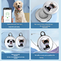 Localisateur GPS intelligent pour animaux de compagnie, collier en plastique Bluetooth, anti-perte, étanche IP67, suivi réseau 4G pour chats et chiens