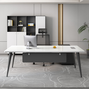 Mesa de Recepción de Oficina Modular en Forma de L de Madera Moderna y Lujosa de Primera Calidad para Uso Comercial - Product Image 5