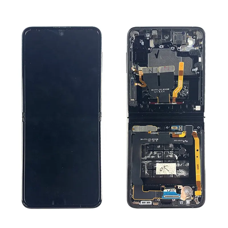 Samsung Galaxy Z Flip için mobil telefon Lcd ekranı dokunmatik ekran 1 2 3 5G 4 kat 1 2 3 4 Lcd ekran değiştirme