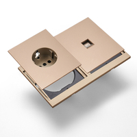 Enchufe de Pared WESA, Enchufe Europeo, Enchufe Múltiple para TV con RJ45 Ethernet, Enchufe Doble para el Hogar, Combinación Libre, Diseño Moderno de Lujo