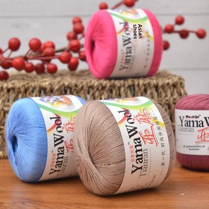 5 #   ไหมพรมถักโครเชต์ทำมือจากฝ้ายแท้ 100% ไหมลินินรีไซเคิลเป็นมิตรกับสิ่งแวดล้อมสำหรับถักทอเสื้อผ้าเด็กทารก - Product Image 2