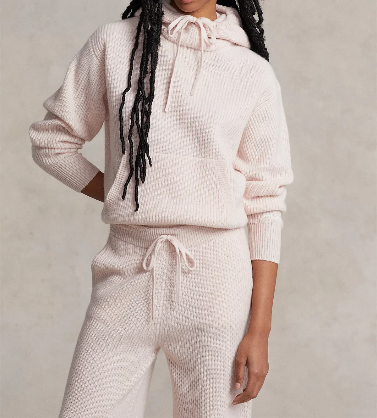 Custom Pink Cashmere Hoodie Sweater Two Piece Set High Quality Designer Blank Hoodie & Sweatshirt Unisex Matching Set