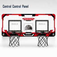 Jouet de basket-ball pliable en plastique pour enfants avec double panier et lumières pour jeux en extérieur, à partir de 5 ans, fabriqué en Chine
