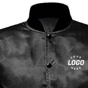 Wholesale Custom Satin Varsity Jackets for Men High Street Style Winter Wear Clothing With <b>Covered</b> <b>Button</b> Men Satin Jacket - Product Image 5