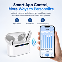 Audífonos Digitales BTE de 16 Canales OTC, Recargables, con Aplicación Móvil para Ajuste Personalizado, para Adultos con Pérdida Auditiva Leve a Moderada, OEM de Fábrica