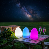 Oplaadbare LED-ei-vormige tafellamp voor binnen/buiten, 16 kleuren, afstandsbediening, Valentijnsdecoratieve nachtlamp voor restaurants
