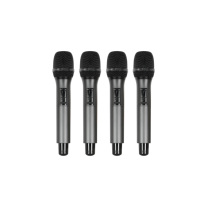 Sistema de Micrófono Inalámbrico UHF-4700 de 4 Canales Accuracy Pro Audio, Micrófono Inalámbrico UHF Profesional de Mano