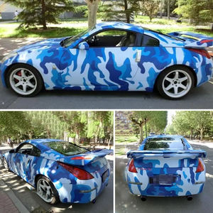 Film PVC sans bulles, Camouflage bleu, Film en vinyle pour voiture, rouleau de vélo, Console, ordinateur portable, autocollant de voiture - Product Image 5