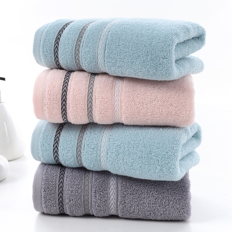 Wholesale Pure Cotton Towels for Home Use Thickened Absorbent Bath and Face Towels with Embroidered Logo Woven Technics