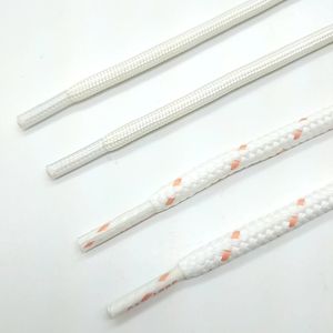 맞춤형 팁이있는 간단한 스타일 흰색 신발 레이스, 저렴한 폴리에스터 신발 끈 - Product Image 3