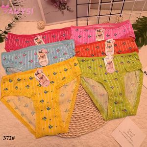 أميسي 372 #   سراويل داخلية للفتيات المراهقات من المصنع مباشرة، مصنوعة من الحرير الناعم مع حواف دانتيل، مناسبة للمدرسة والرياضة، للتدفق الخفيف والمتوسط - Product Image 3