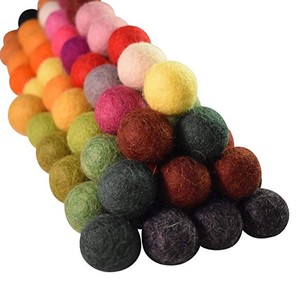 Bricolage artisanat 50mm boules de laine faites à la main 5cm <span class=keywords><strong>pompons</strong></span> en feutre de laine pour le festival - Product Image 3