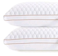 Oreiller en duvet d'oie blanc, en coton, pour hôtel, boîte matelassée, plumes d'oie, blanc, qualité supérieure, compétition