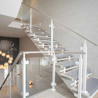 EKOO Élégant Support de Fixation pour Balustrade en Verre Extérieur/Intérieur, pour Balcon, Escalier, Usage en Appartement