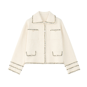 Giacca monopetto manica lunga Top Tweet Blazer e Mini a Line gonne Party Women Set due pezzi Vintage Woven Winter - Product Image 5