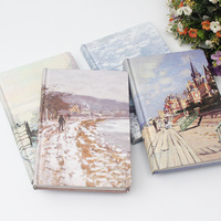 Vente en gros de cahier d'art d'architecture de paysage simple et créatif, couleur, page intérieure, illustration, bloc-notes pour étudiant