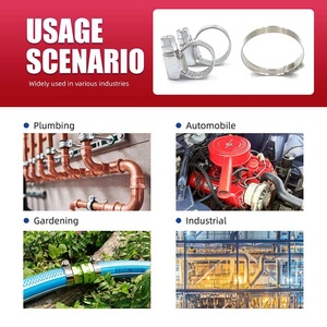 Abrazaderas para Mangueras y Tuberías de Acero Inoxidable Endurecido Estilo Alemán de Alta Calidad, Recubiertas de Zinc, 220 mm de Diámetro Interior, Garantía de 3 Años - Product Image 5