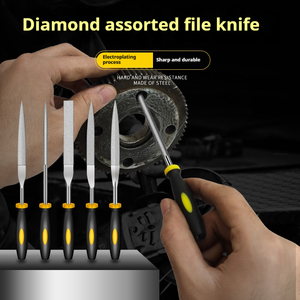 Nhà Máy Bán 3*140 / 4*160/5*180mm 10pcs thiết lập của khắc Craft dụng cụ cầm tay kim loại thép needles tập tin - Product Image 6