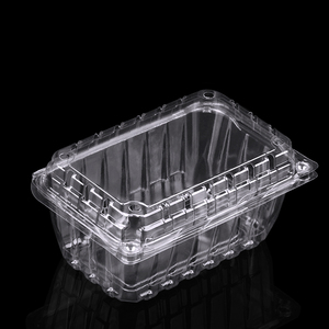 Großhandel Hochwertige Supermarkt-Kunststoff-Klappbox für Obst Frisches Gemüse Transparente Verpackung Obstbehälter - Product Image 1