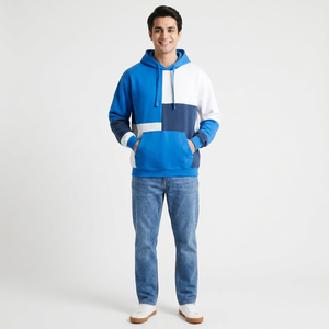 Nueva Llegada Sudadera con Capucha para Hombre Personalizada con Pedrería y Talla Grande Sudadera de Algodón con Capucha para Patrón Sólido - Product Image 1