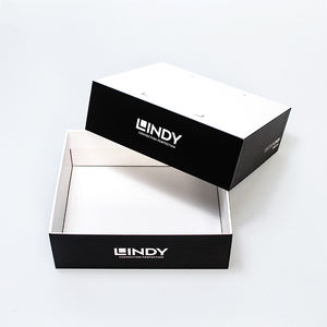 Coperchio a contrasto e scatola di Base confezione regalo in carta dura Logo personalizzato Premium nero bianco con biancheria intima in schiuma nera scatola di abbigliamento <span class=keywords><strong>donna</strong></span> LX - Product Image 5