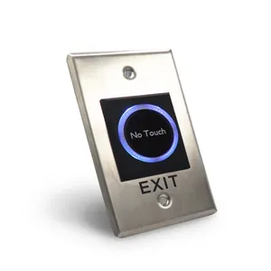 No Touch Infrared Door Exit Push Release Button Switch For Access Control System LED Light