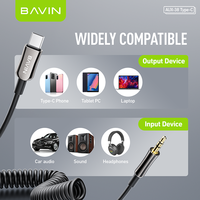 Câble d'extension audio AUX38 3,5 mm Type-C pour Android, vente en gros d'usine BAVIN