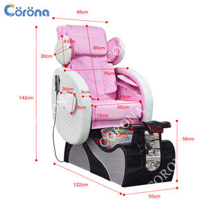 Muebles de Spa para Uñas Modernos y Profesionales de Lujo, Silla de Pedicura con Masaje para Pies en Color Rosa - Product Image 3