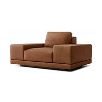 Neu Eingetroffenes Modernes Sofa mit Breiten Armlehnen Handgefertigtes Ecksofa Weiches Komfortables Leder Holzrahmen Innenmöbel Wohnzimmer
