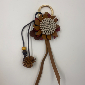 Breloque en cuir fait main en forme de tournesol, style Miu, <span class=keywords><strong>marguerite</strong></span>, sac à dos pour couple, cordon DIY, pendentif pour sac - Product Image 5