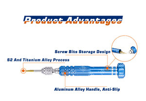 Kit d'outils de tournevis de réparation de téléphone de précision magnétique 5 en 1 pour <span class=keywords><strong>iPhone</strong></span> Android - Product Image 3