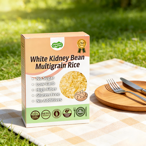 Frijoles Blancos Altos en Fibra, Arroz de Konjac Seco, Comida Instantánea, Proveedor de Arroz al por Mayor, Alimentos <span class=keywords><strong>a</strong></span> Granel OEM - Product Image 3