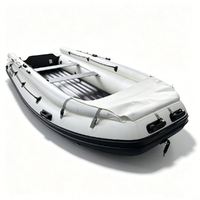 Bateau pneumatique à propulsion par jet 4,7 m, capacité 8 personnes, couleur blanche, fond renforcé pour divertissement en plein air, fabriqué en Chine