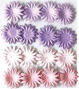 28806-1/2/3 16Pcs เด็ก DIY ตกแต่งที่มีสีสัน3D กระดาษกระจัดกระจายดอกไม้รูปแบบสติกเกอร์