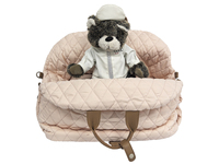 Sac de transport pour animaux de compagnie à parois souples approuvé par les compagnies aériennes - Fermeture éclair en nylon écologique, accessoire de voyage en voiture portable et tendance