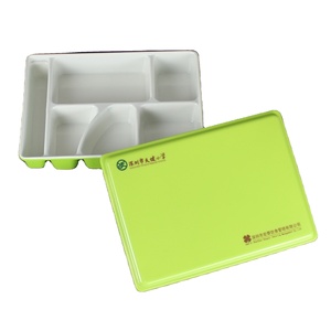 Boîte à bento en mélamine plastique réutilisable écologique, <span class=keywords><strong>plateau</strong></span> repas de style américain avec motif, pour la maison, l'école, le <span class=keywords><strong>restaurant</strong></span>, vaisselle en polycarbonate en stock - Product Image 2
