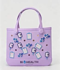 Petit sac de plage portable en EVA pour filles et enfants, mini sac à main à bandoulière, sacs en silicone caoutchouc, sacs étanches, accessoires - Product Image 3